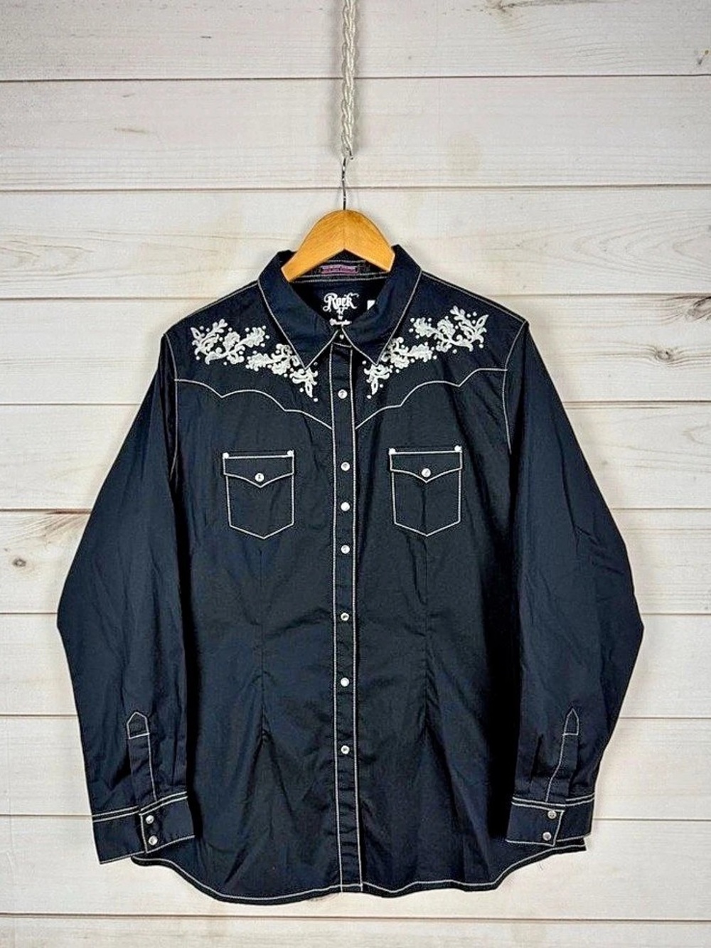 Roper Black Western Button Down Shirt Like New